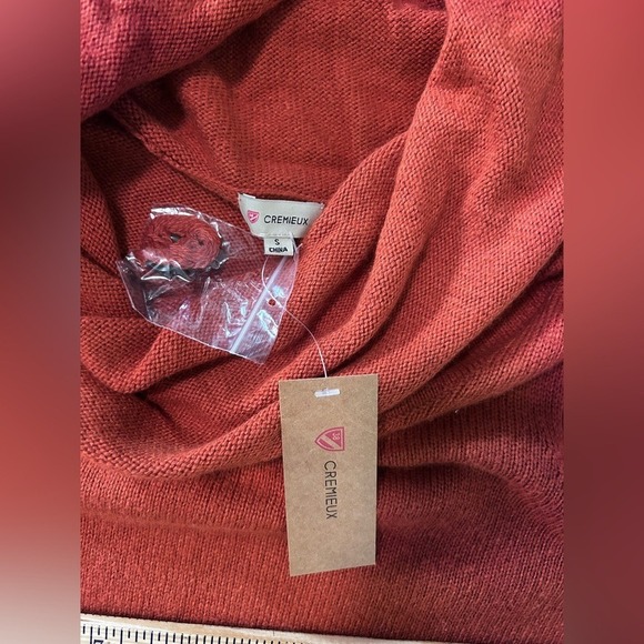Small CREMIEUX Burnt Orange Rust Sweater Blouse NWT Stretchy - Picture 2 of 7